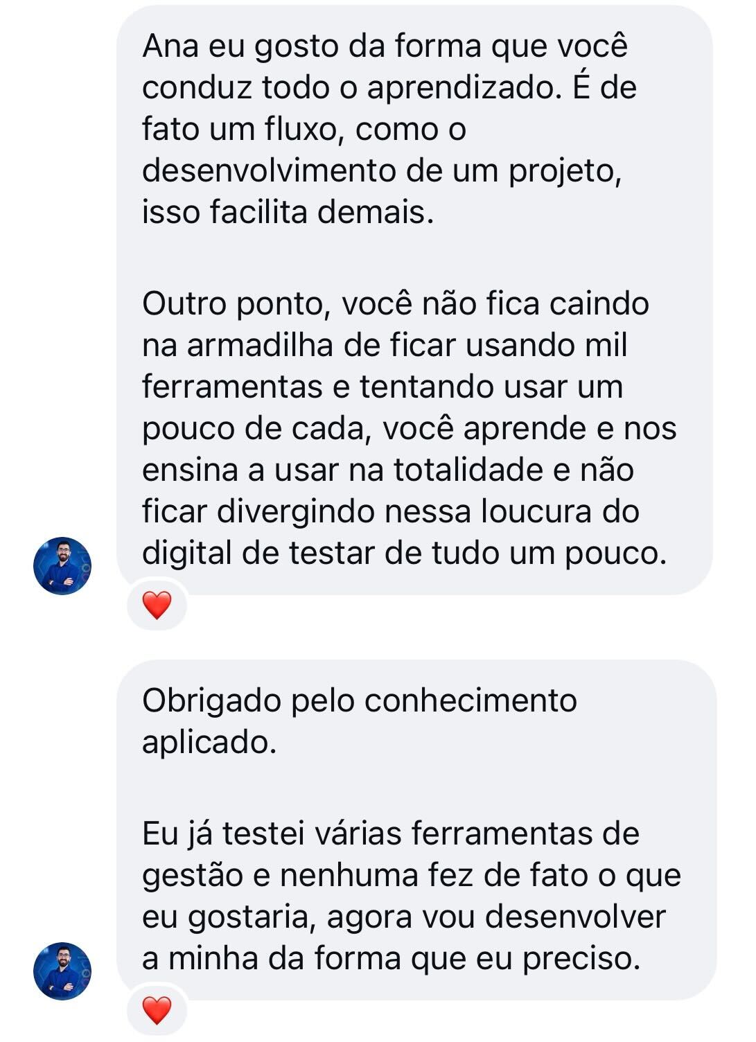 Depoimento de aluno 3